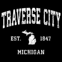 Traverse City Michigan Mi Vintage Athletic Sports Bucket Hat