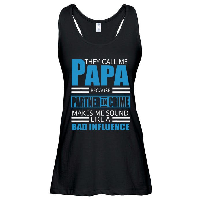 They Call Me Papa Because Partner In Crime Fathers Day Gift Ladies Essential Flowy Tank