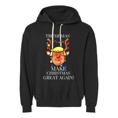 Trump Christmas MAGA Garment-Dyed Fleece Hoodie