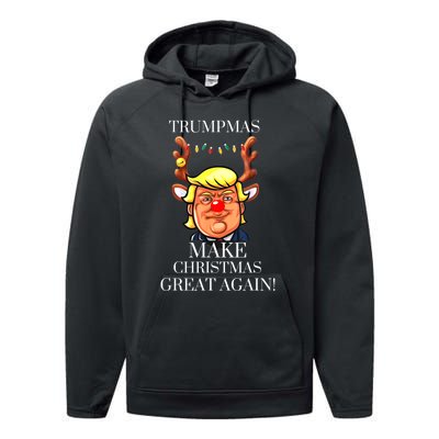 Trump Christmas MAGA Performance Fleece Hoodie