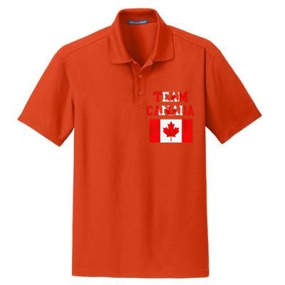 Team Canada Maple Leaf Canadian Soccer Team Canada Flag Dry Zone Grid Polo