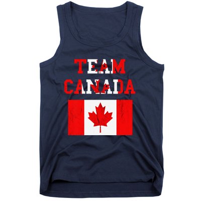 Team Canada Maple Leaf Canadian Soccer Team Canada Flag Tank Top