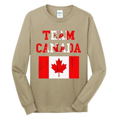 Team Canada Maple Leaf Canadian Soccer Team Canada Flag Tall Long Sleeve T-Shirt