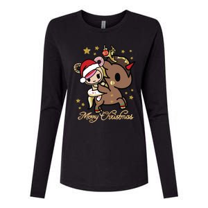 Tokidoki Christmas Merry Christmas Donutella Naughty Or Nice Long Sleeve Womens Cotton Relaxed Long Sleeve T-Shirt