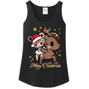 Tokidoki Christmas Merry Christmas Donutella Naughty Or Nice Long Sleeve Ladies Essential Tank