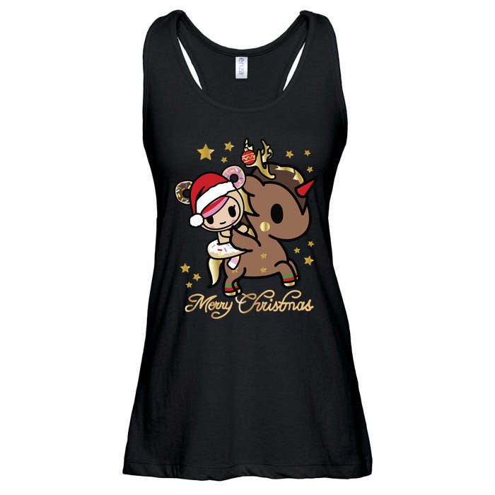 Tokidoki Christmas Merry Christmas Donutella Naughty Or Nice Long Sleeve Ladies Essential Flowy Tank