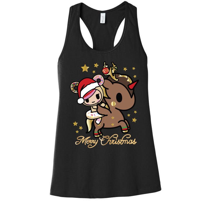 Tokidoki Christmas Merry Christmas Donutella Naughty Or Nice Long Sleeve Women's Racerback Tank