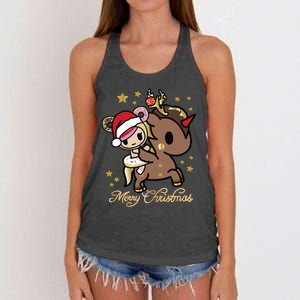 Tokidoki Christmas Merry Christmas Donutella Naughty Or Nice Long Sleeve Women's Knotted Racerback Tank