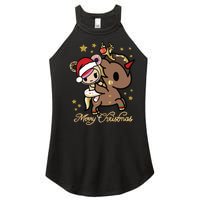 Tokidoki Christmas Merry Christmas Donutella Naughty Or Nice Long Sleeve Women's Perfect Tri Rocker Tank