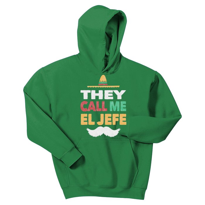 They Call Me El Jefe Fiesta Mexican Party Hat Gift Tee Kids Hoodie