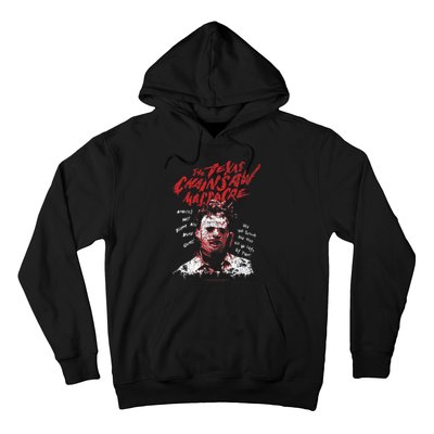 Texas Chainsaw Massacre Leatherface Word Crown Hoodie