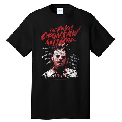 Texas Chainsaw Massacre Leatherface Word Crown Tall T-Shirt