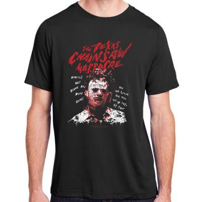 Texas Chainsaw Massacre Leatherface Word Crown Adult ChromaSoft Performance T-Shirt