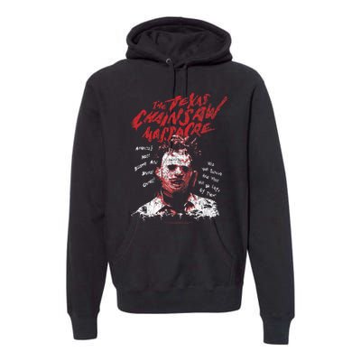 Texas Chainsaw Massacre Leatherface Word Crown Premium Hoodie