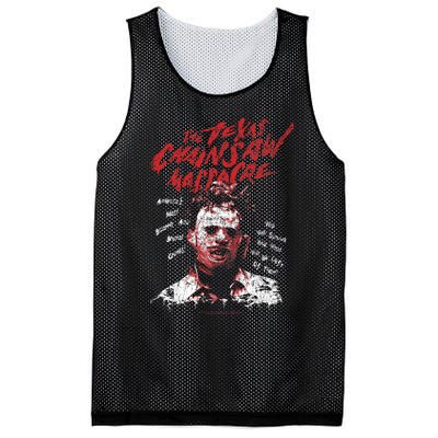 Texas Chainsaw Massacre Leatherface Word Crown Mesh Reversible Basketball Jersey Tank