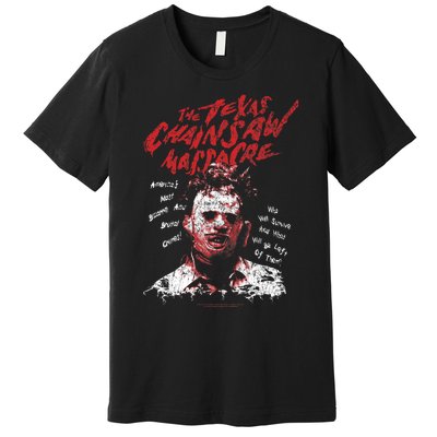 Texas Chainsaw Massacre Leatherface Word Crown Premium T-Shirt