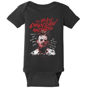 Texas Chainsaw Massacre Leatherface Word Crown Baby Bodysuit