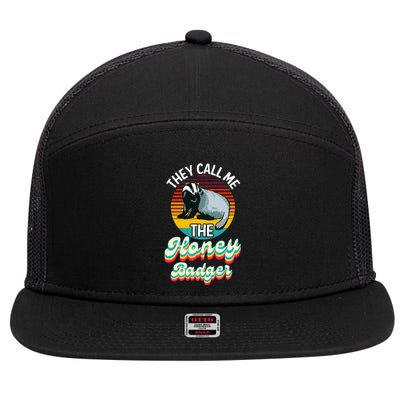 They Call Me The Honey Badger 7 Panel Mesh Trucker Snapback Hat