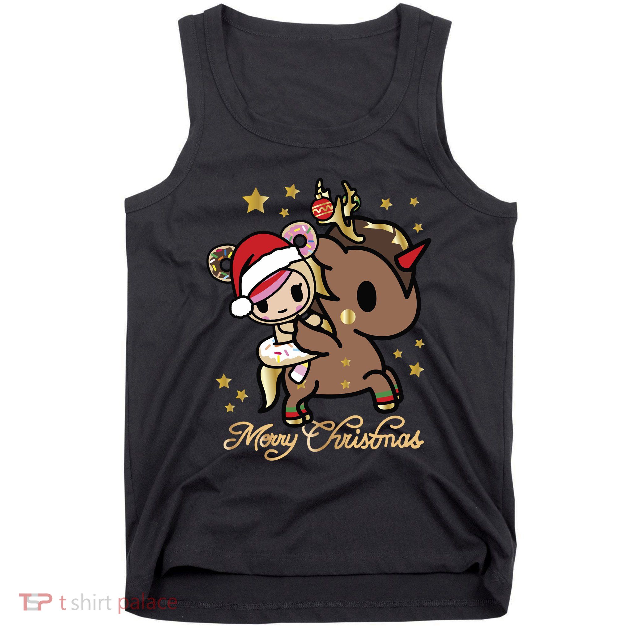 Tokidoki Christmas Merry Christmas Donutella Naughty Or Nice Long Sleeve Tank Top