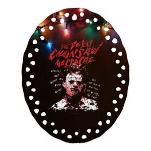 Texas Chainsaw Massacre Leatherface Word Crown Ceramic Oval Ornament