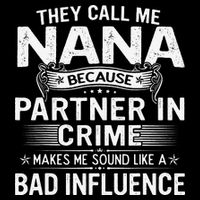 They Call Me Nana Mother's Day For Grandma Cropped Pullover Crew