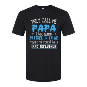 They Call Me Papa Partner In Crime Dad Fathers Day Family Softstyle CVC T-Shirt