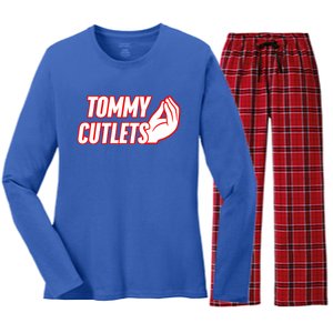 Tommy Cutlets New York Football Women's Long Sleeve Flannel Pajama Set 