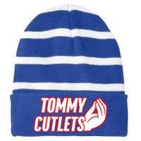 Tommy Cutlets New York Football Striped Beanie with Solid Band