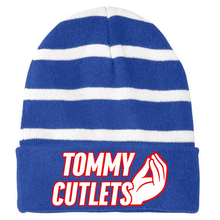 Tommy Cutlets New York Football Striped Beanie with Solid Band