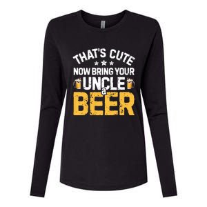 ThatS Cute Now Bring Your Uncle A Beer Drinking Womens Cotton Relaxed Long Sleeve T-Shirt