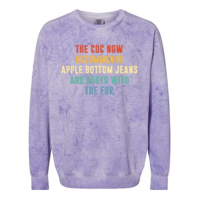 The CDC Now Recommends Apple Bottom Jeans And Boots Colorblast Crewneck Sweatshirt