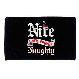 Trendy Christmas Nice Until Proven Naughty Gift Microfiber Hand Towel