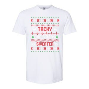 Tachy Christmas Nurse Tele Tech Ekg Ugly Christmas Meaningful Gift Softstyle CVC T-Shirt