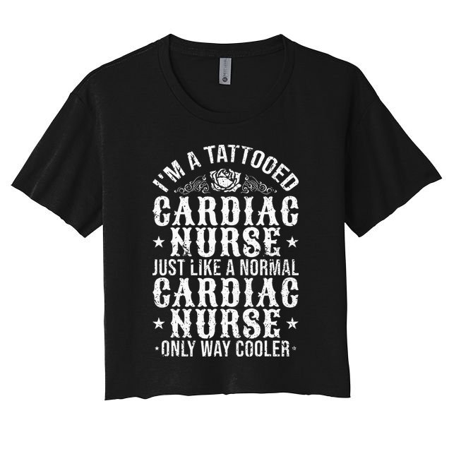 Tattooed Cardiac Nurse funny icu nurse Crop Top