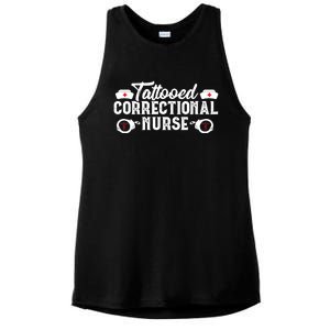 Tattooed Correctional Nurse Nursing Rn Medical Gift Funny Gift Ladies PosiCharge Tri-Blend Wicking Tank