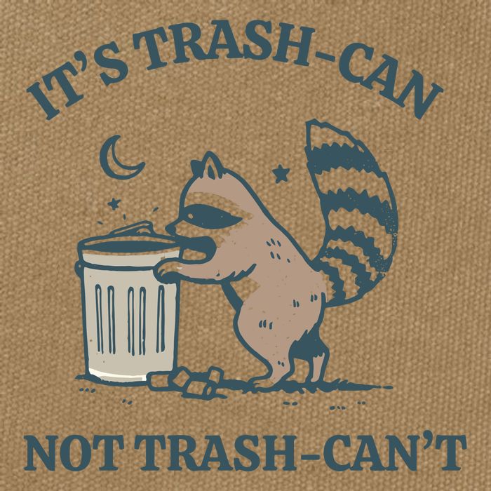 Trash Can Not Trash Cant Panda Cotton Canvas Backpack
