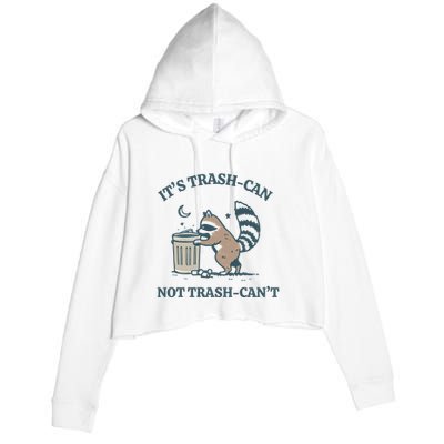Trash Can Not Trash Cant Panda Crop Fleece Hoodie
