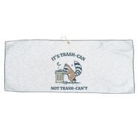 Trash Can Not Trash Cant Panda Large Microfiber Waffle Golf Towel