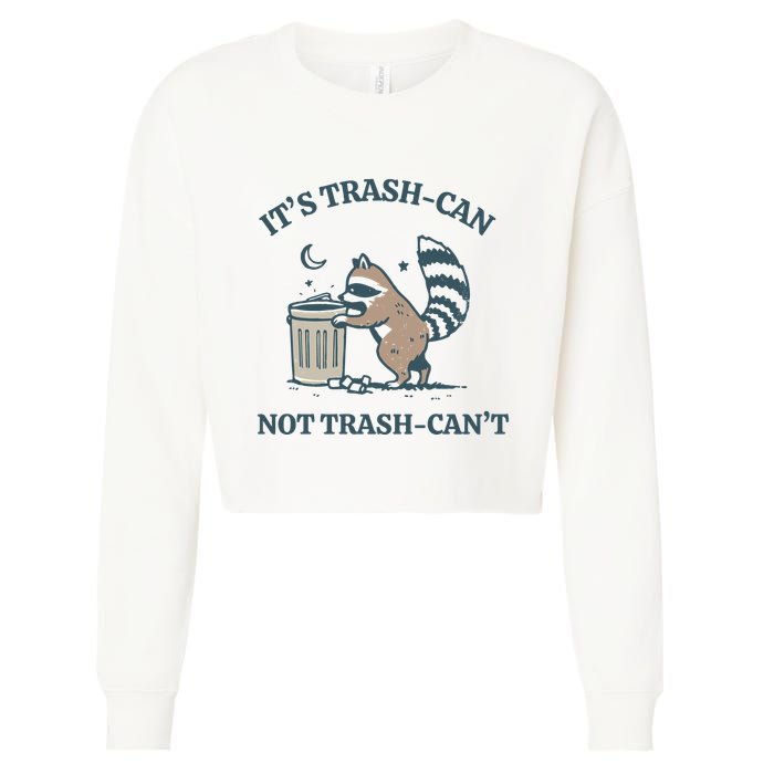 Trash Can Not Trash Cant Panda Cropped Pullover Crew
