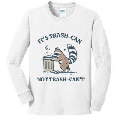 Trash Can Not Trash Cant Panda Kids Long Sleeve Shirt