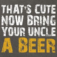 That's Cute Now Bring Your Uncle A Beer Shirt Father's Day Cotton Canvas Backpack