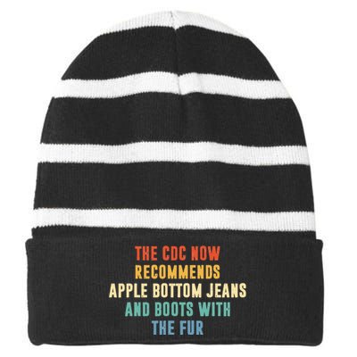 The CDC Now Recommends Apple Bottom Jeans And Boots Striped Beanie with Solid Band