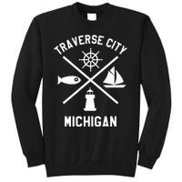 Traverse City Northern Michigan Sailing Boating Sweatshirt