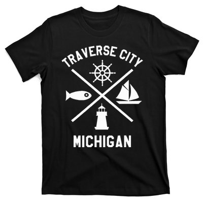 Traverse City Northern Michigan Sailing Boating T-Shirt