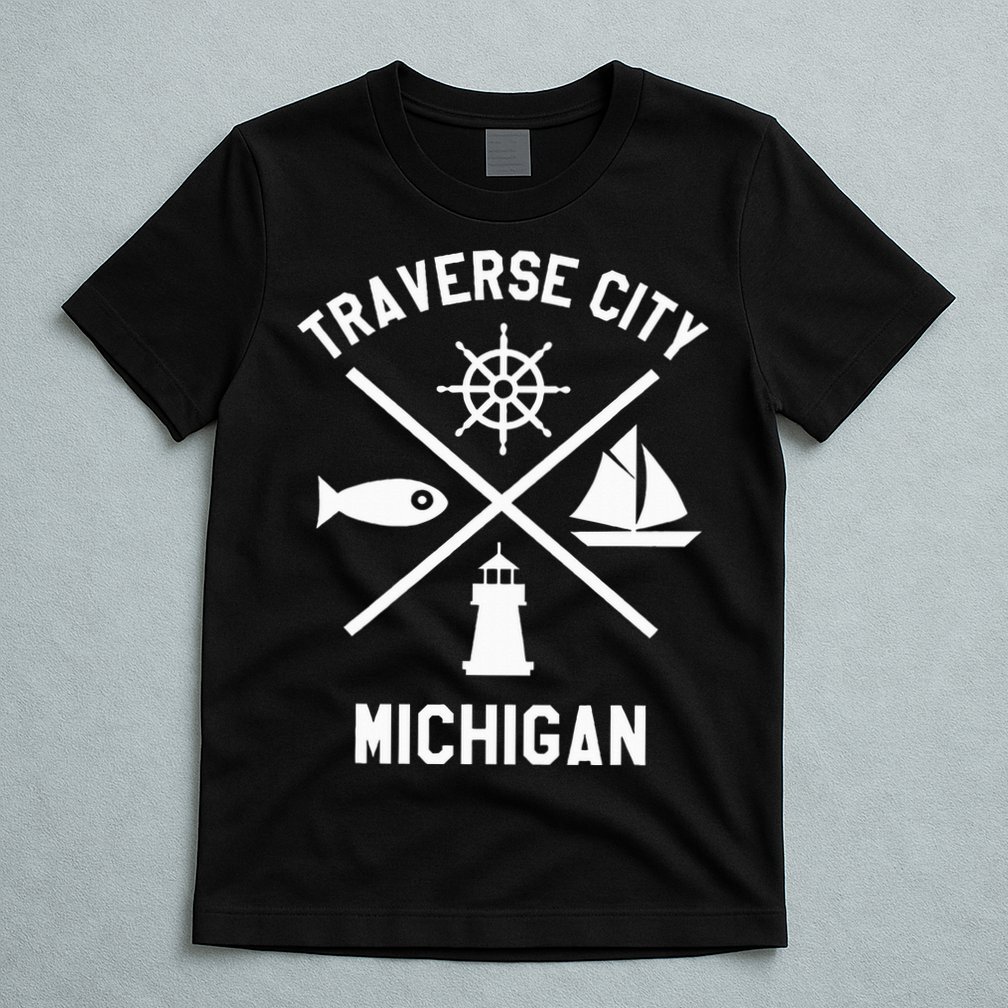 Traverse City Northern Michigan Sailing Boating T-Shirt
