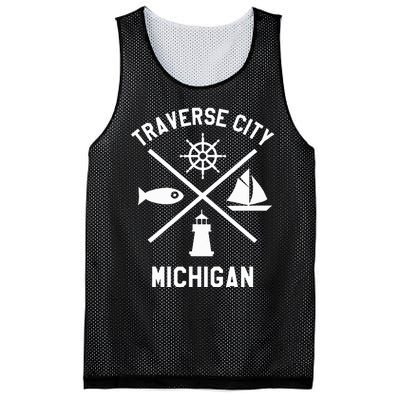 Traverse City Northern Michigan Sailing Boating Mesh Reversible Basketball Jersey Tank