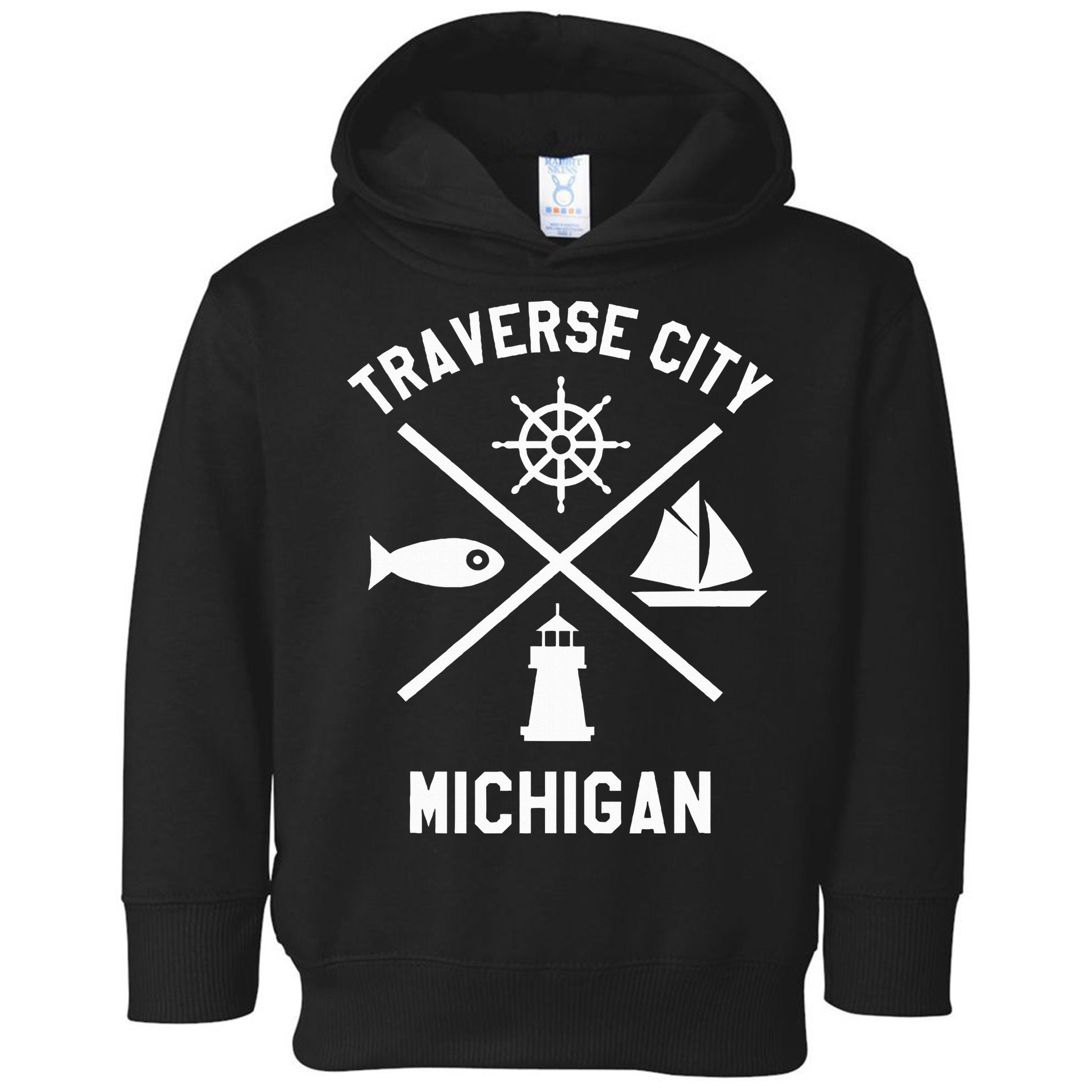 Traverse City Northern Michigan Sailing Boating Toddler Hoodie