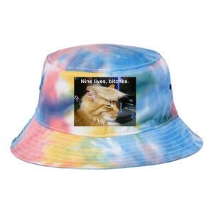 Trump Cat Nine Lives Bitches Tie Dye Newport Bucket Hat