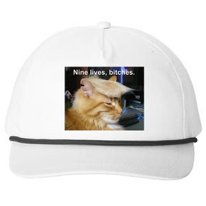 Trump Cat Nine Lives Bitches Snapback Five-Panel Rope Hat