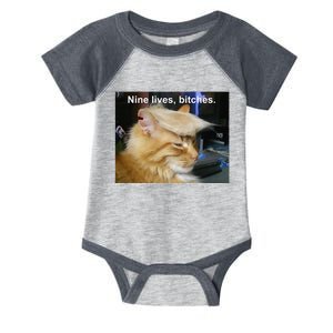 Trump Cat Nine Lives Bitches Infant Baby Jersey Bodysuit